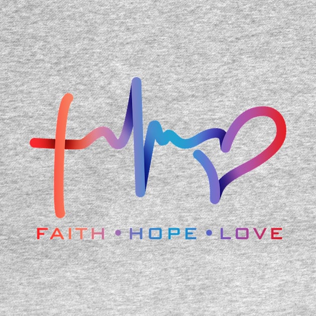 Faith Hope Love (Gradient) by DailyWordz